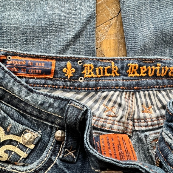 Women’s Rock Revival jeans, size 27, bootcut, stretch denim, factory distressed - Picture 4 of 9